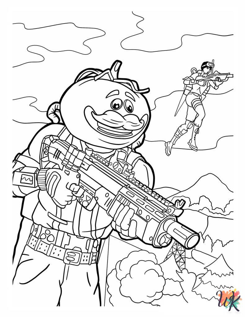 Fortnite coloring pages for preschoolers