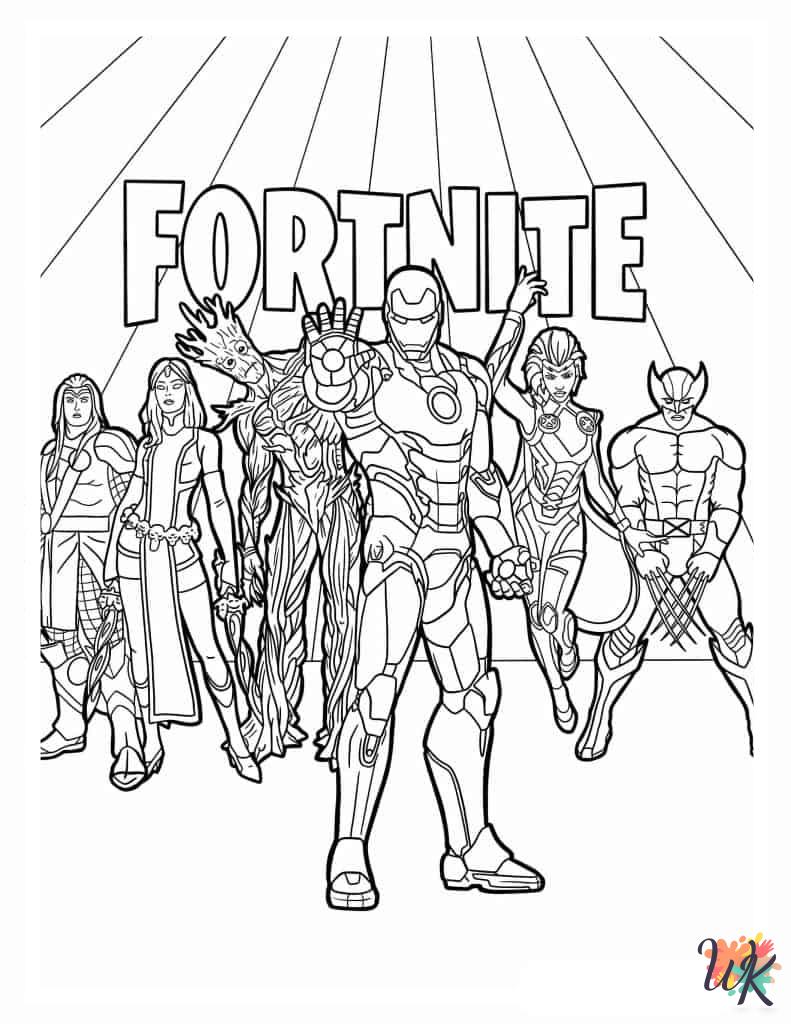 free printable Fortnite coloring pages