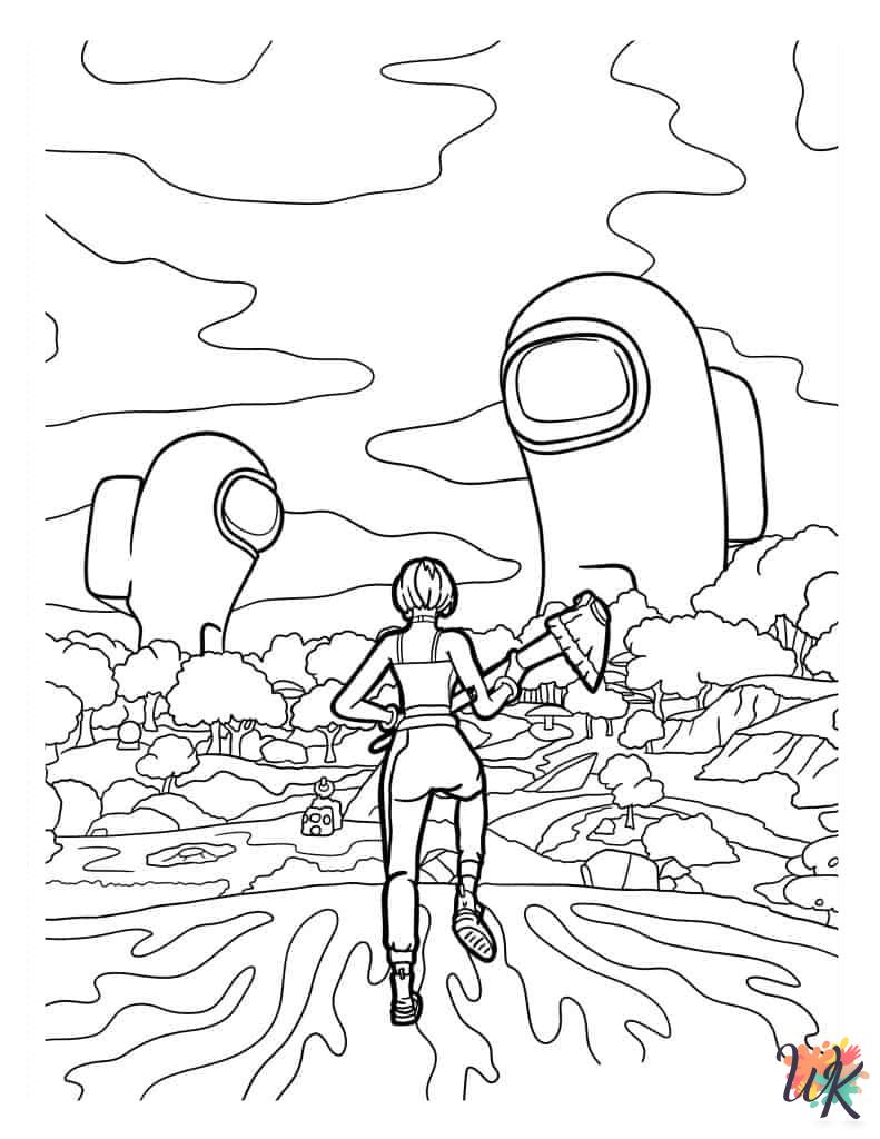 preschool Fortnite coloring pages