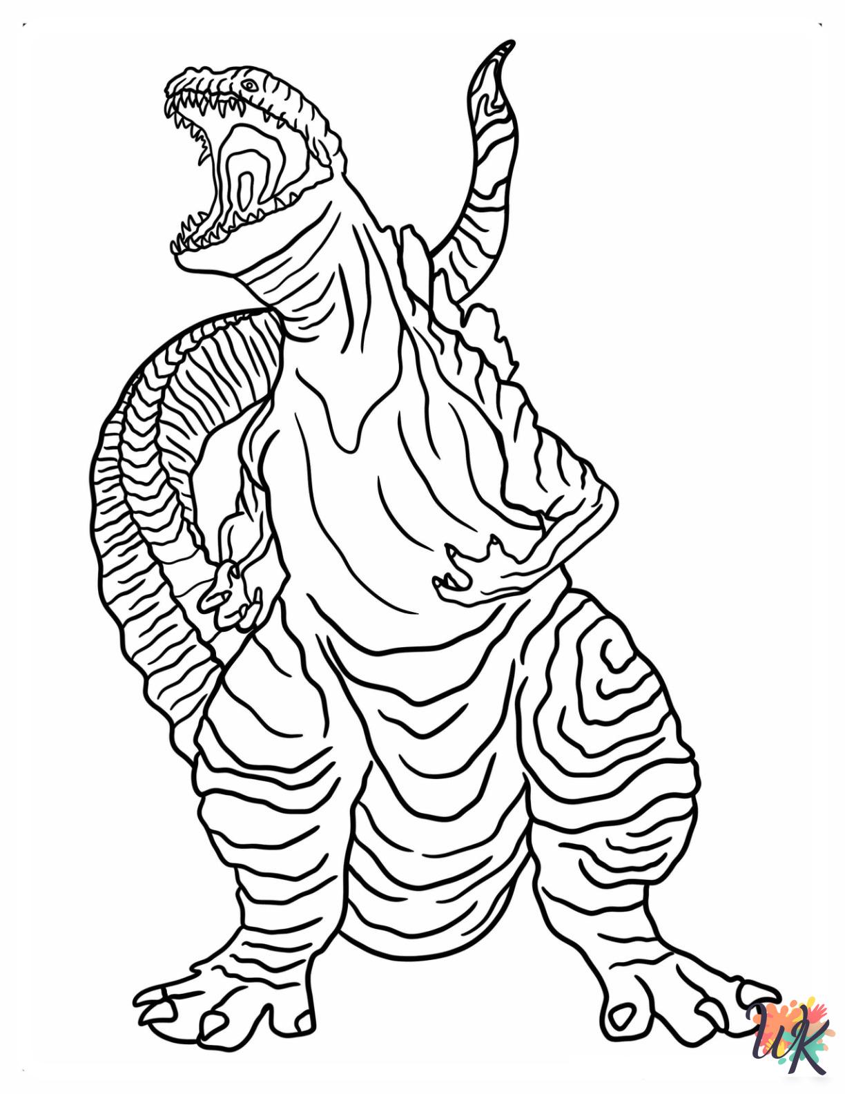 detailed Godzilla coloring pages