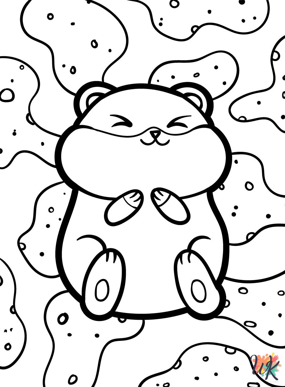 Hamster ornament coloring pages 1