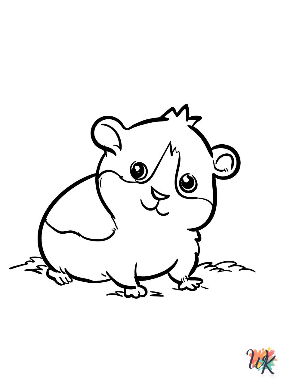 preschool Hamster coloring pages