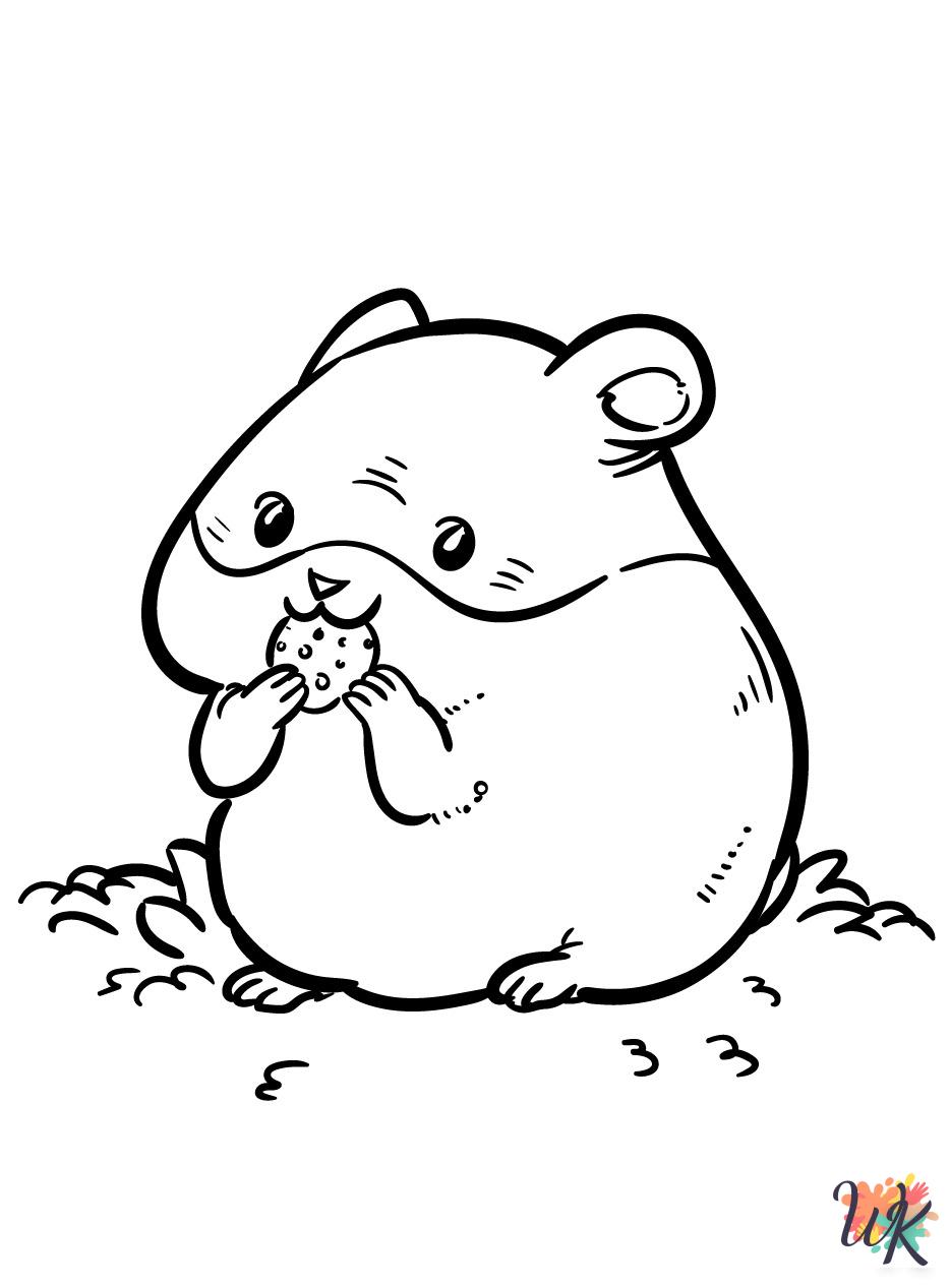 Hamster ornament coloring pages