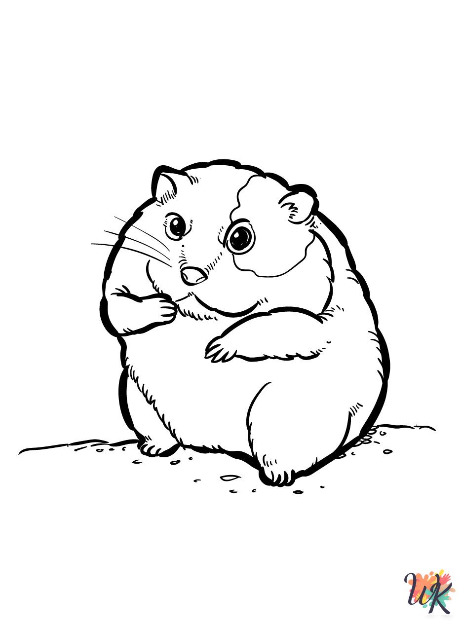 merry Hamster coloring pages
