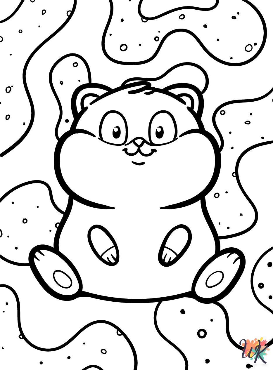 Hamster coloring pages for adults easy