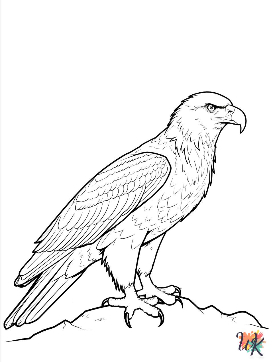 Hawk cards coloring pages