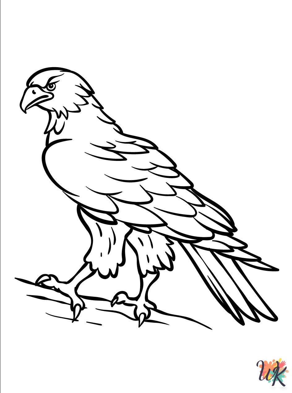 free printable Hawk coloring pages