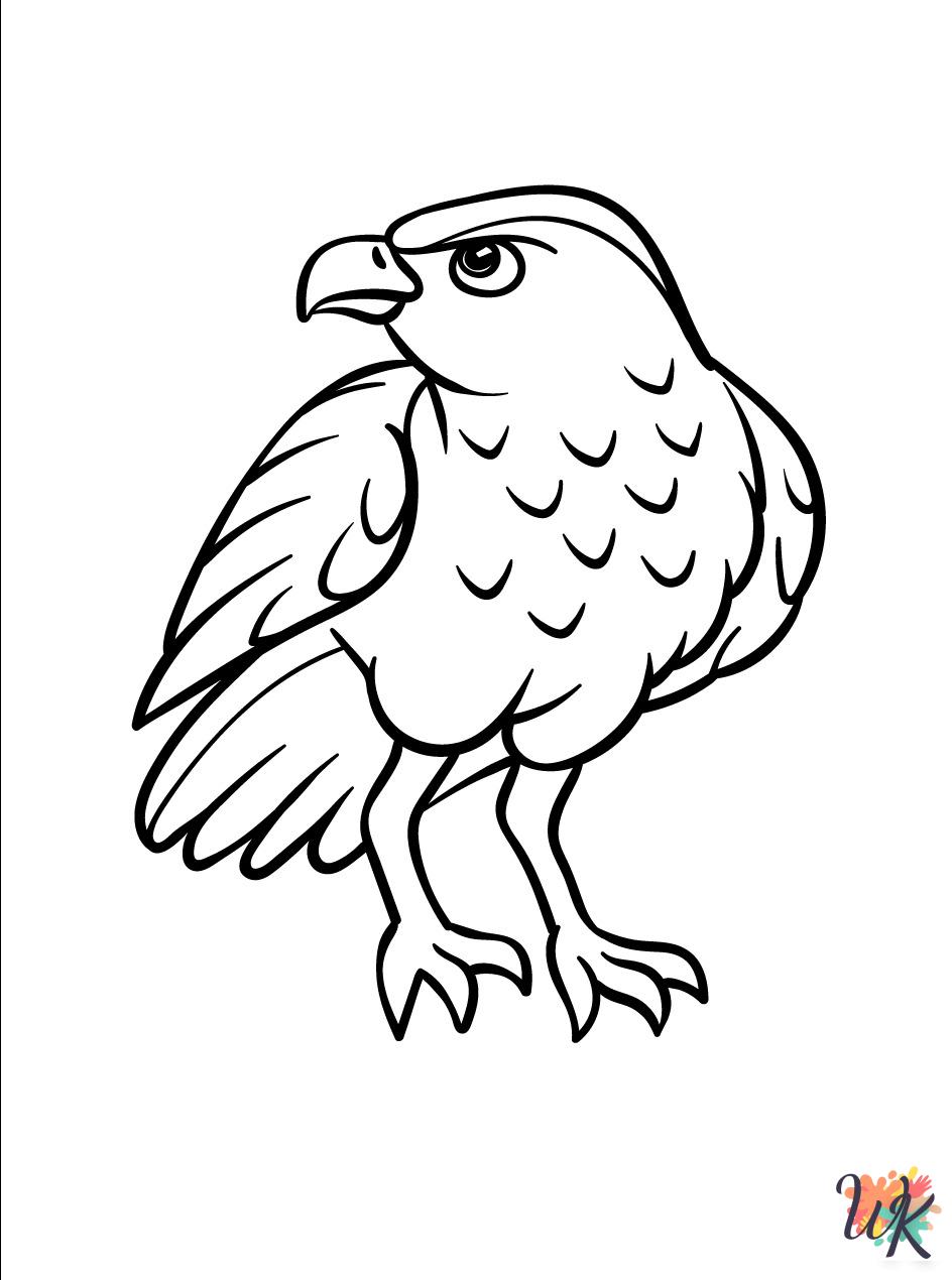 Hawk coloring pages printable free
