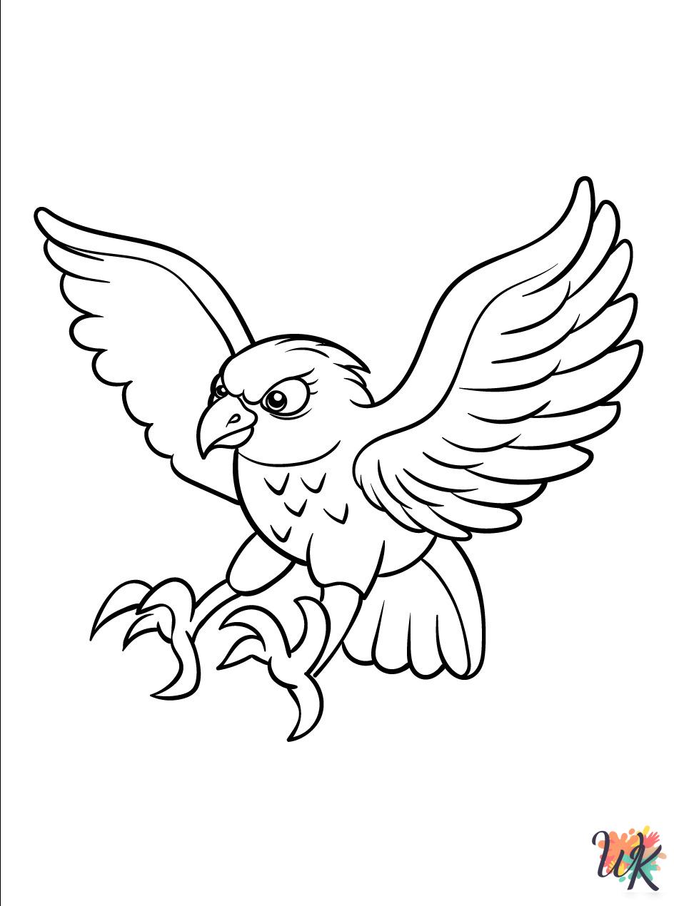 coloring pages printable Hawk