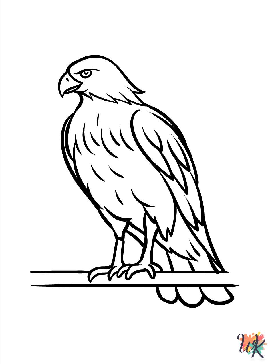 Hawk coloring pages free