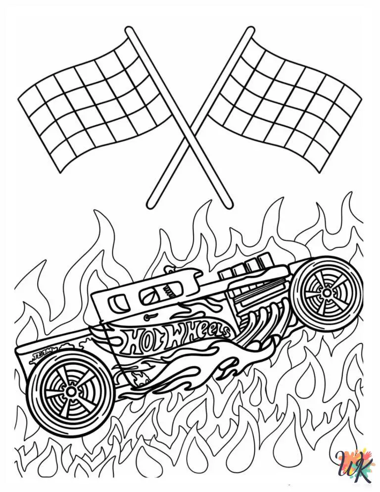 26 Hot Wheels Coloring Pages For Kids - ColoringPagesWK