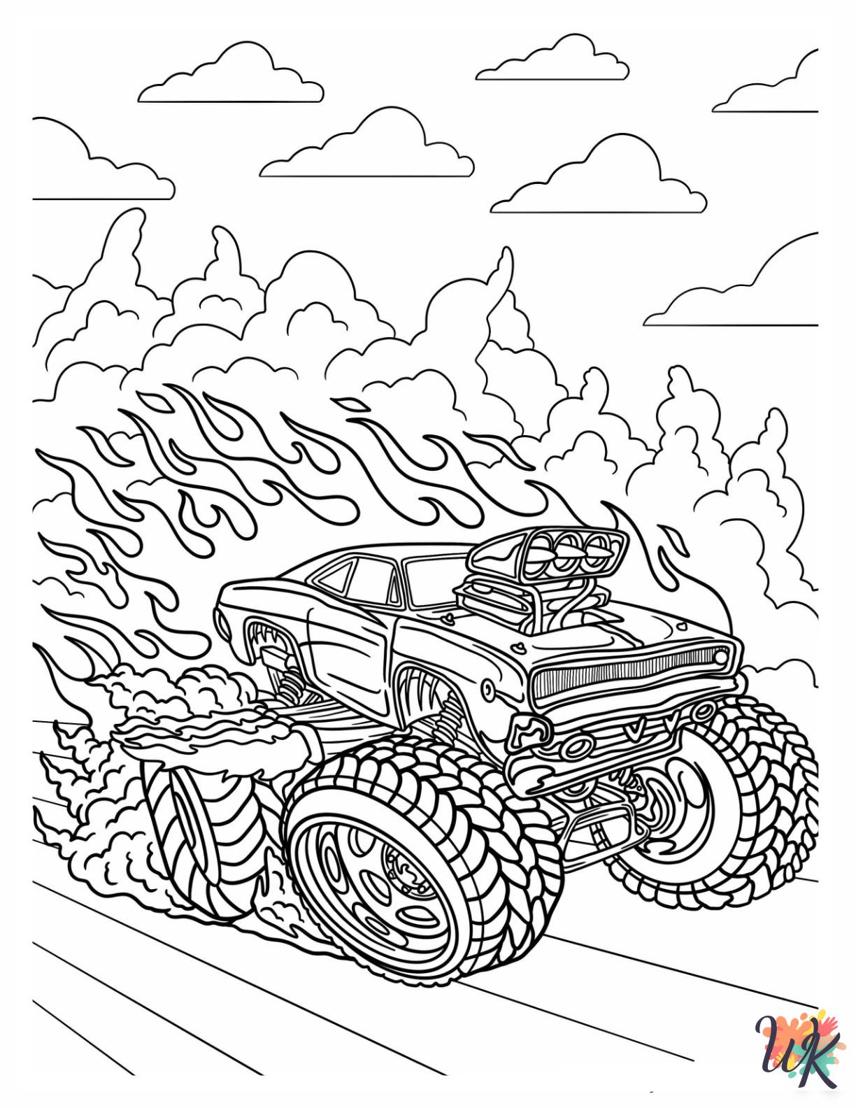 Hot Wheels coloring pages for preschoolers