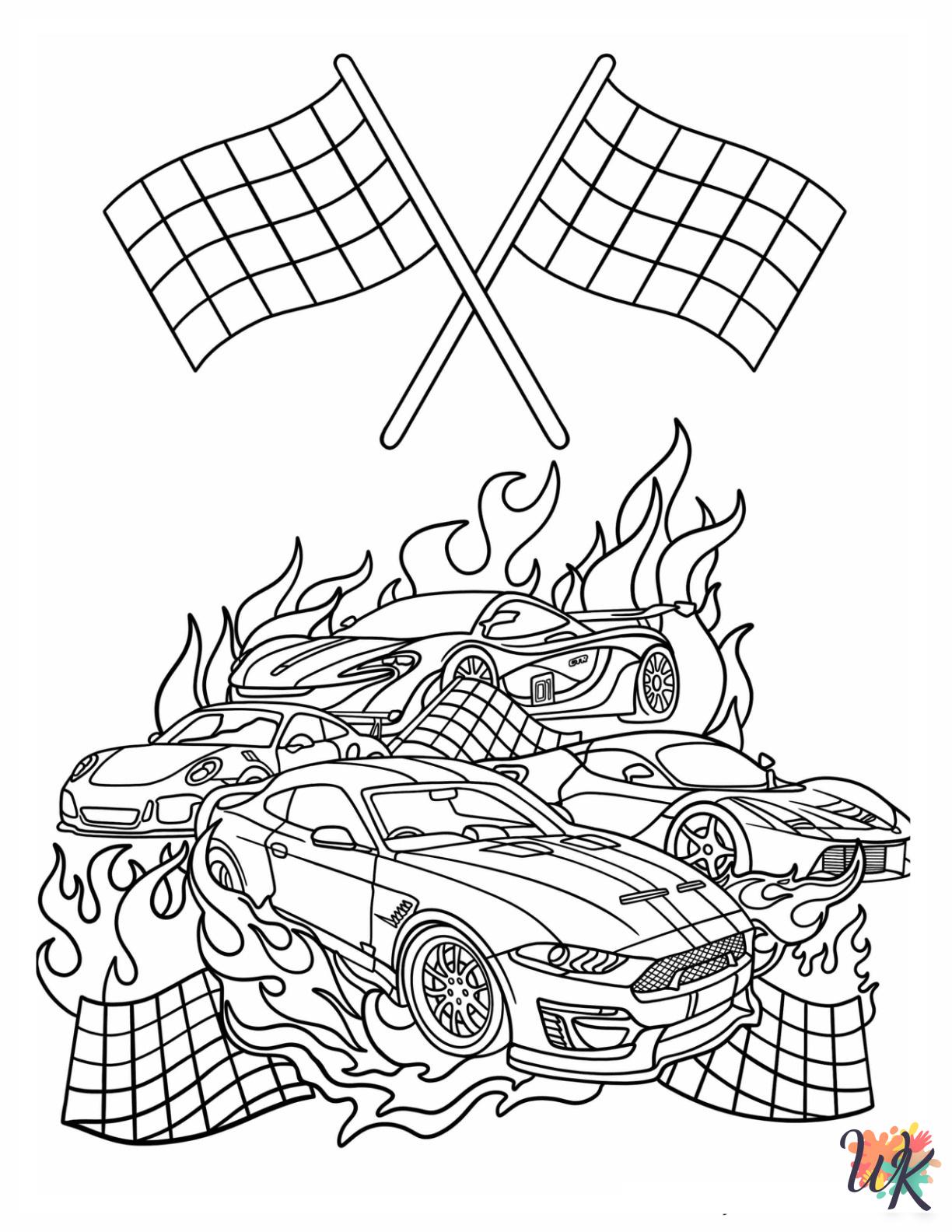 merry Hot Wheels coloring pages