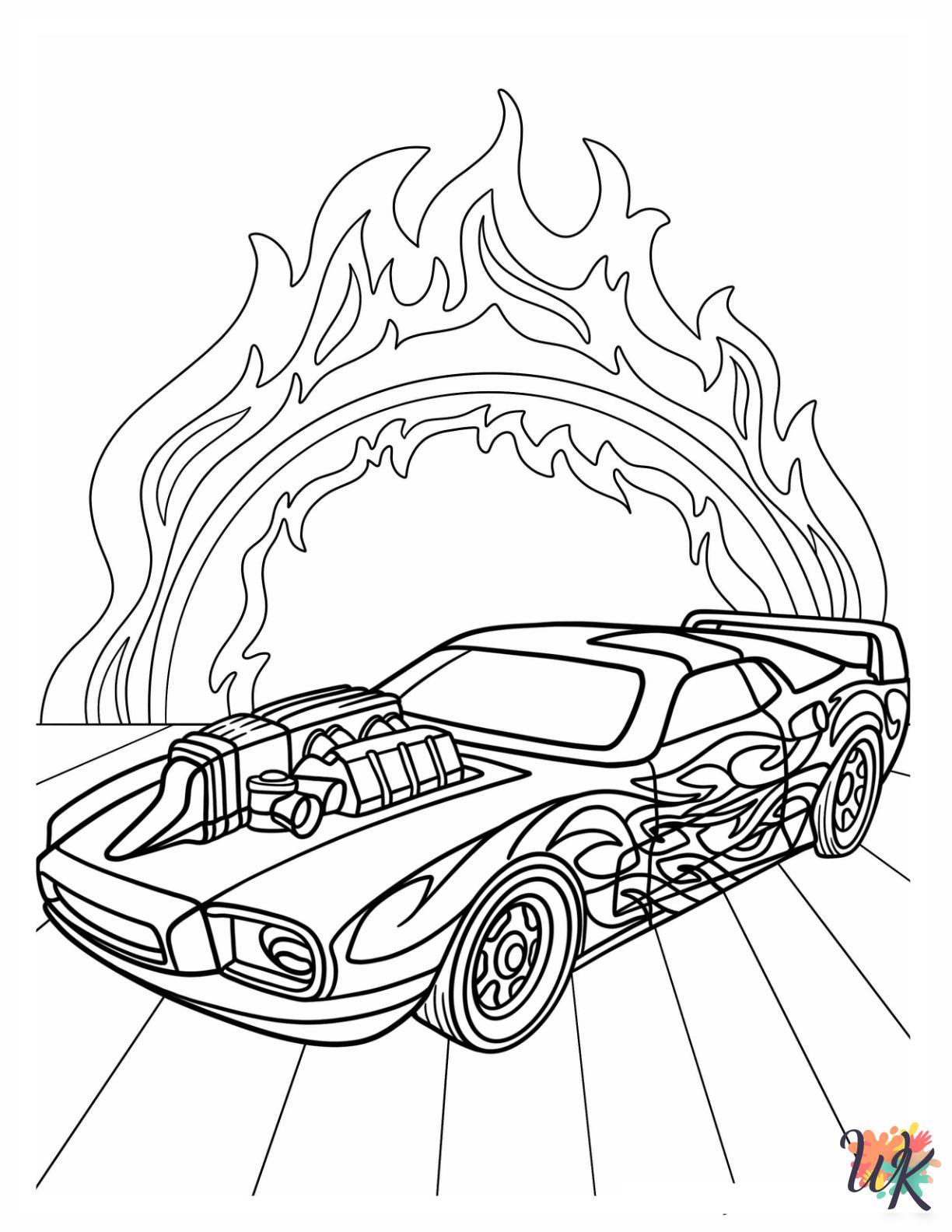 grinch cute Hot Wheels coloring pages