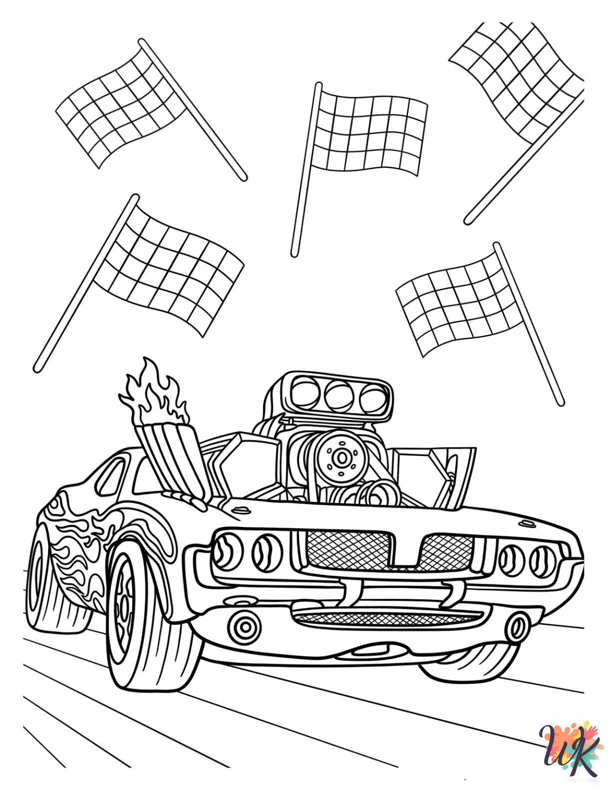 easy cute Hot Wheels coloring pages