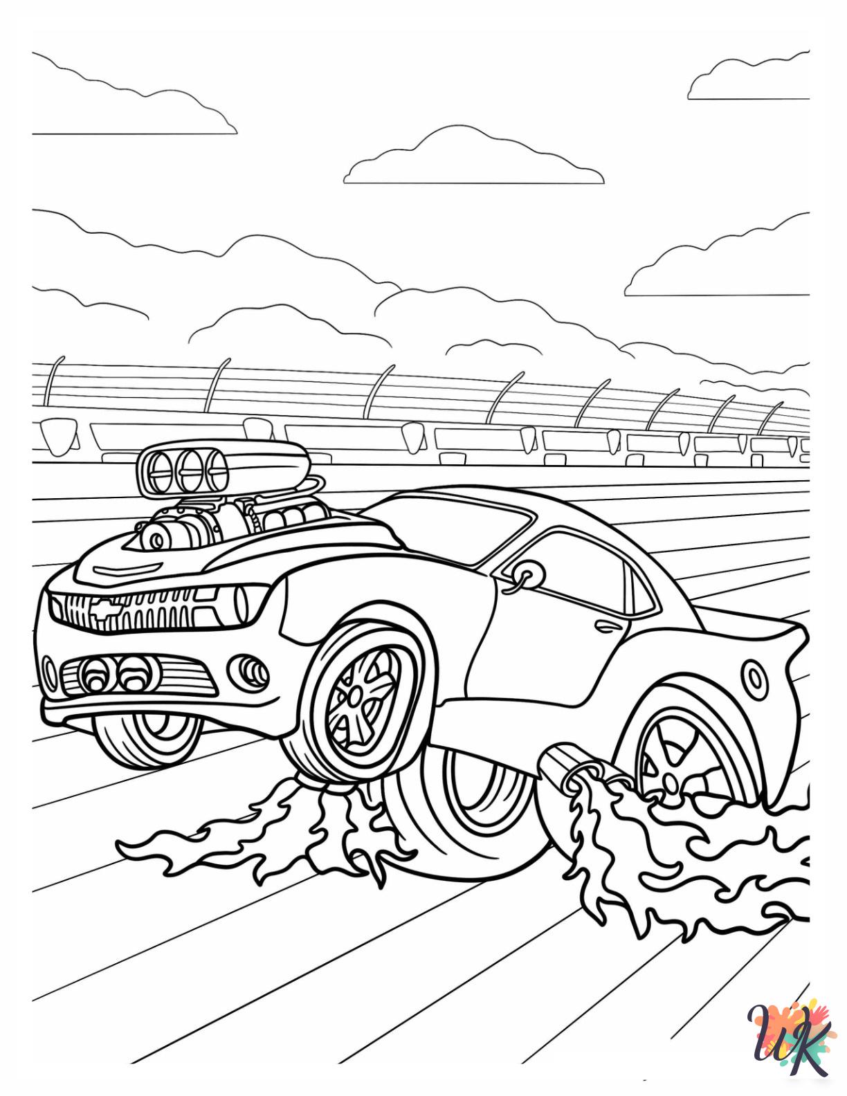 Hot Wheels themed coloring pages