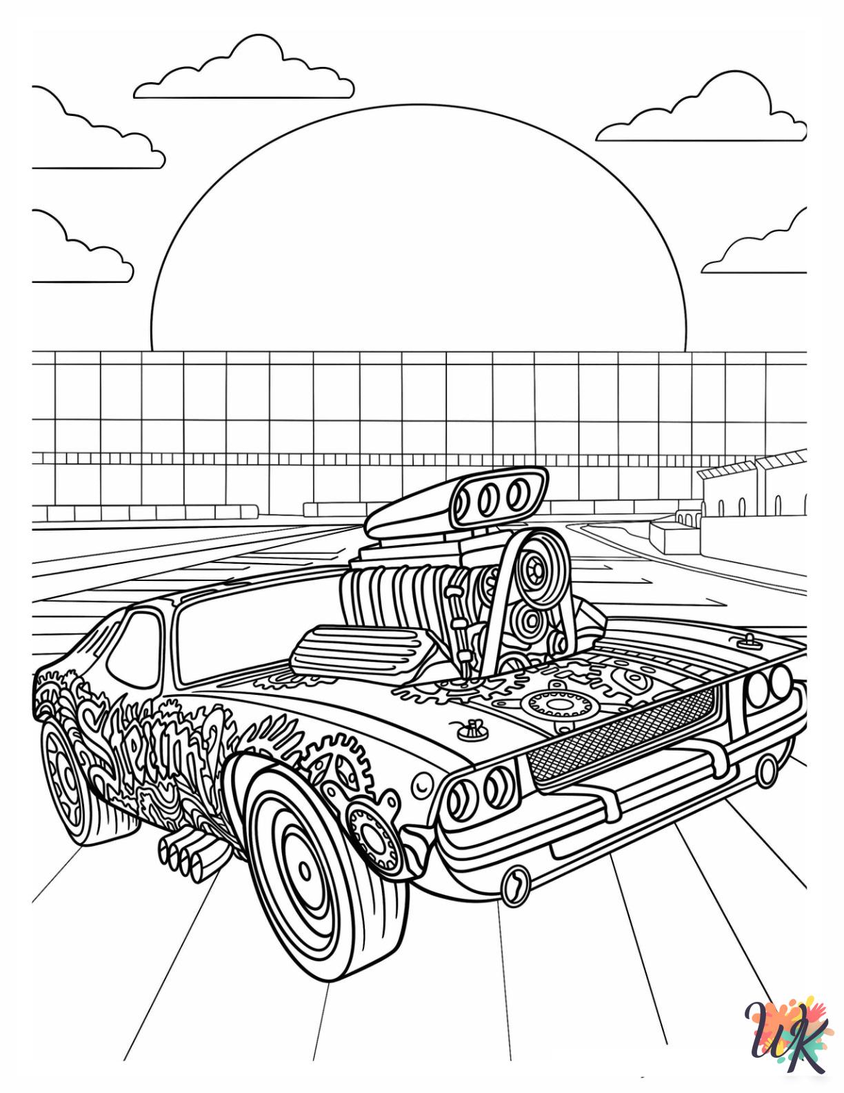 free Hot Wheels coloring pages for adults 1