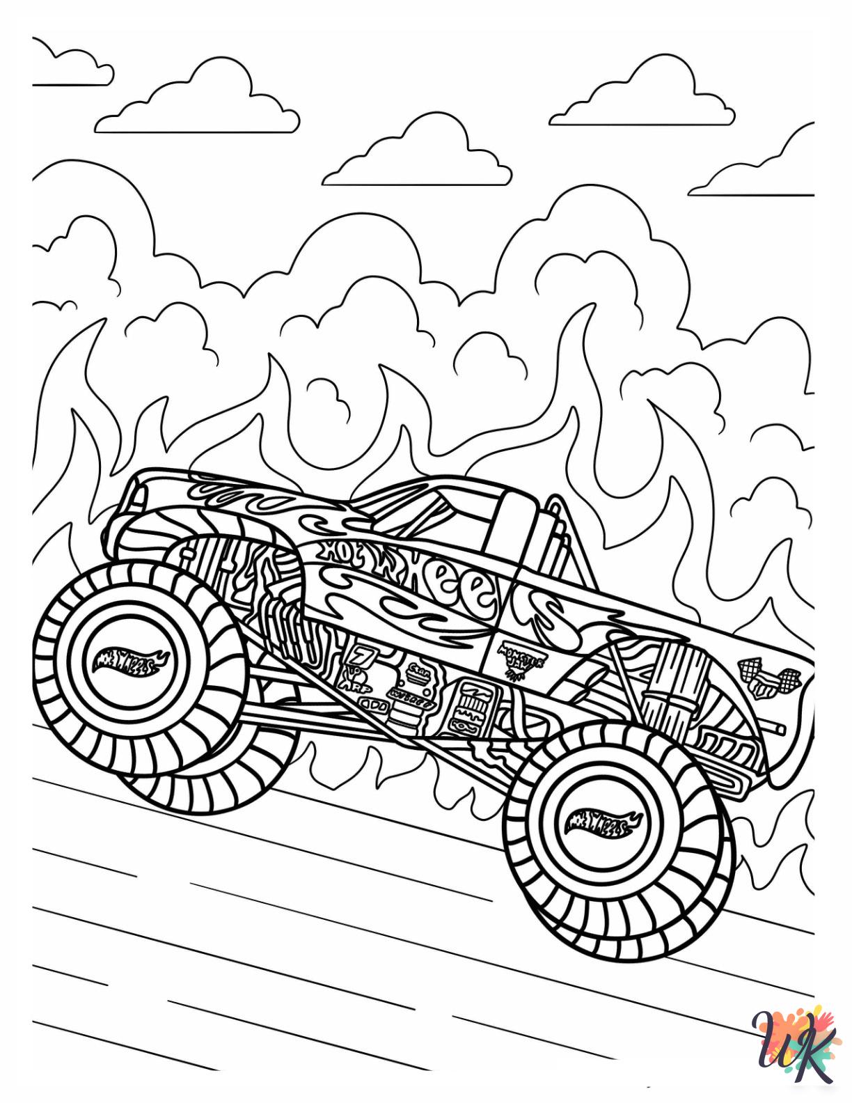 old-fashioned Hot Wheels coloring pages