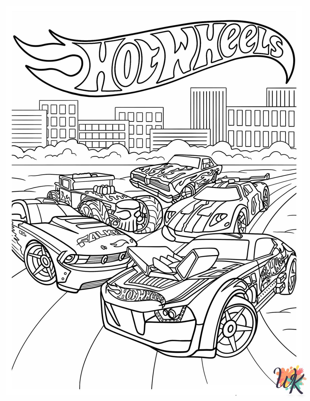 free Hot Wheels coloring pages for adults