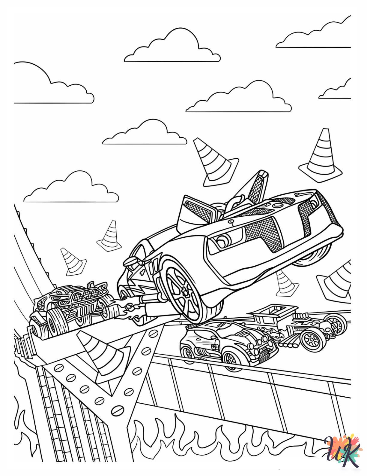 Hot Wheels cards coloring pages