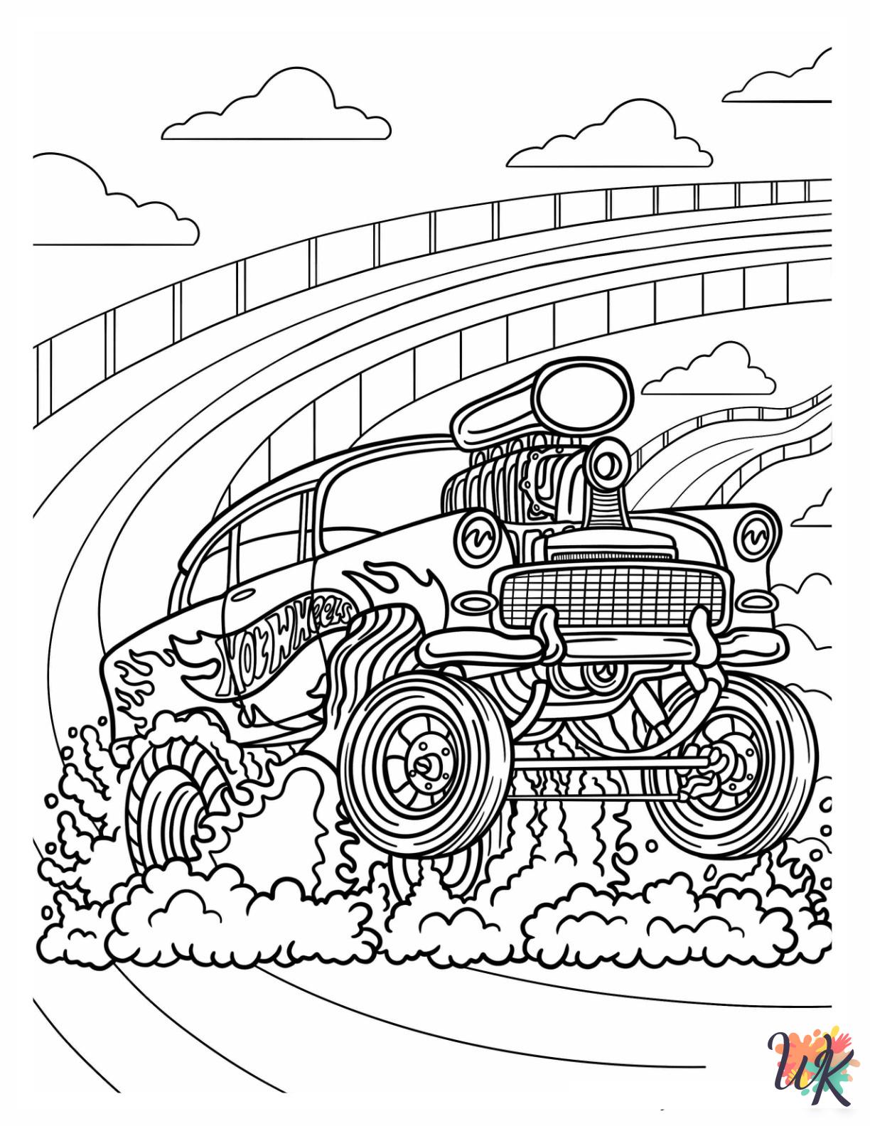 free Hot Wheels coloring pages pdf