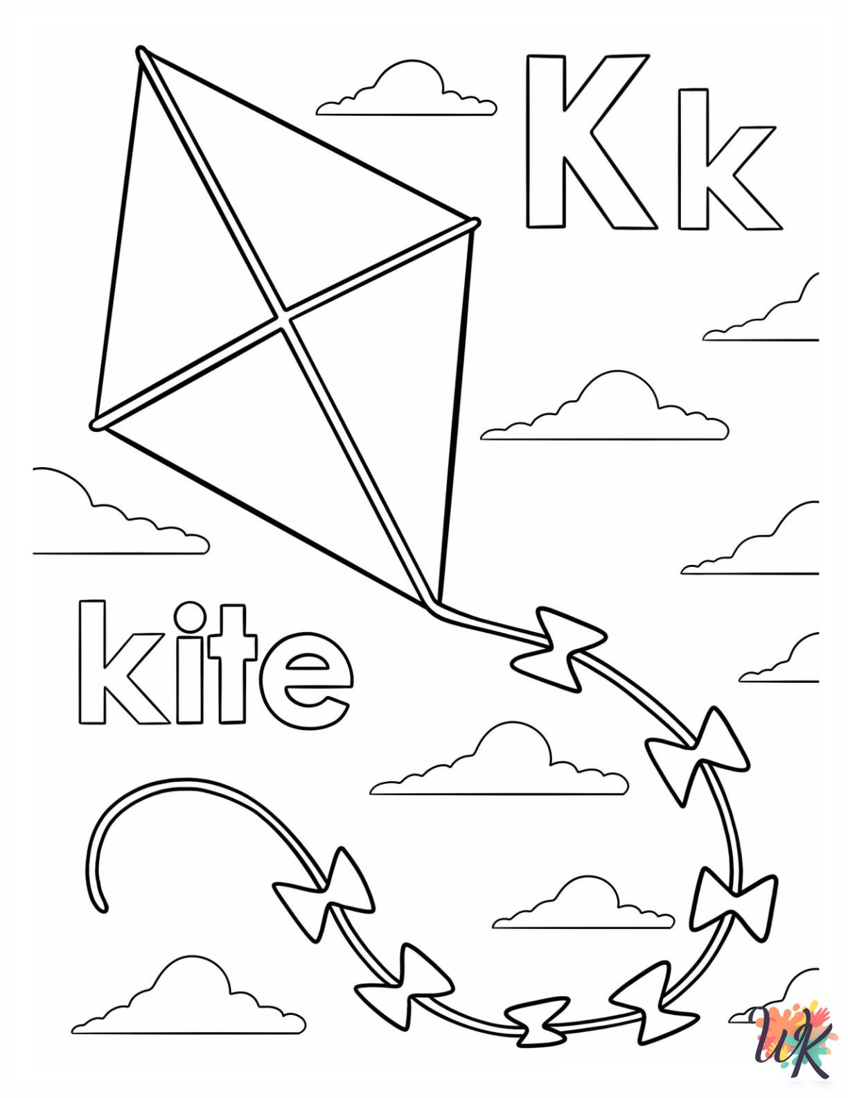 coloring pages for Kite