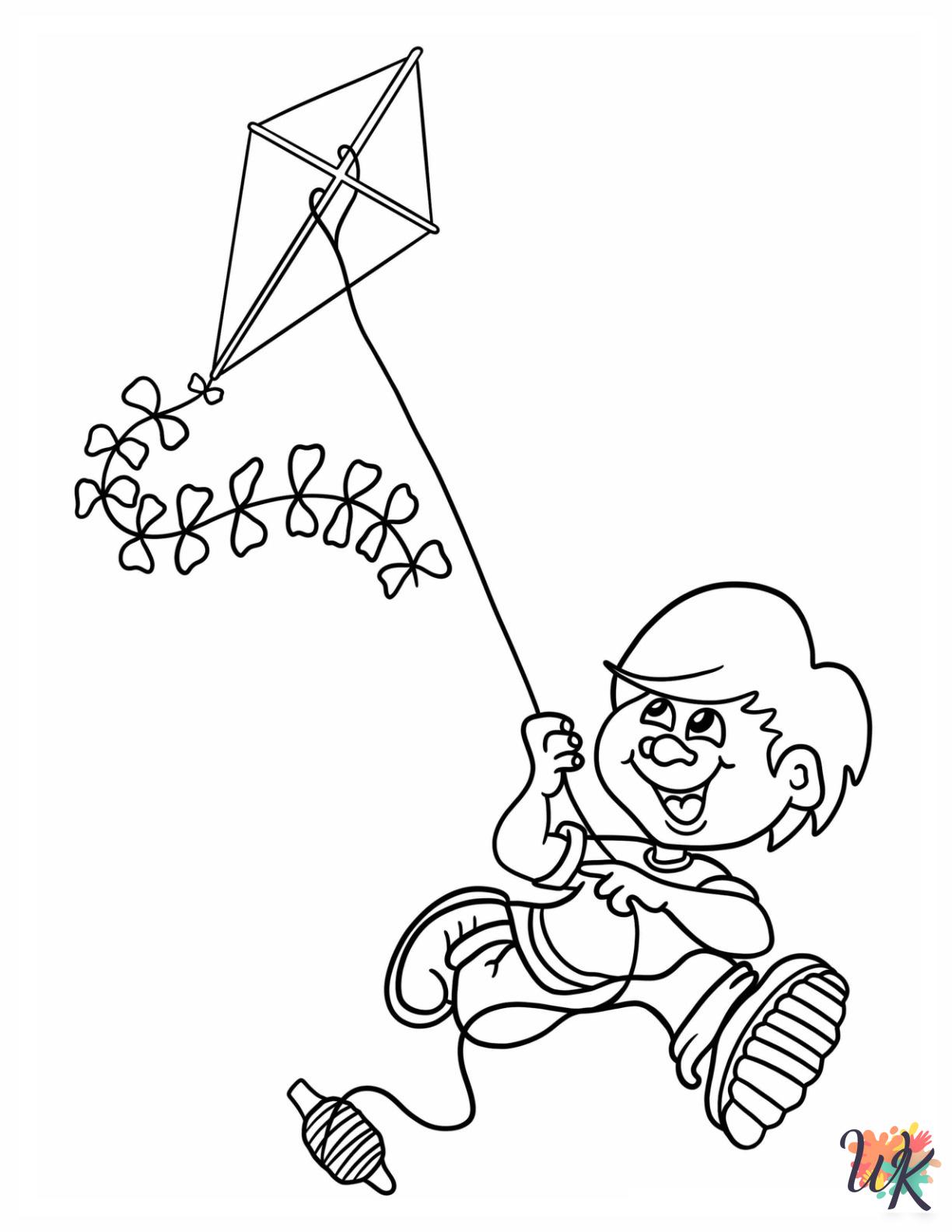 Kite coloring pages for adults