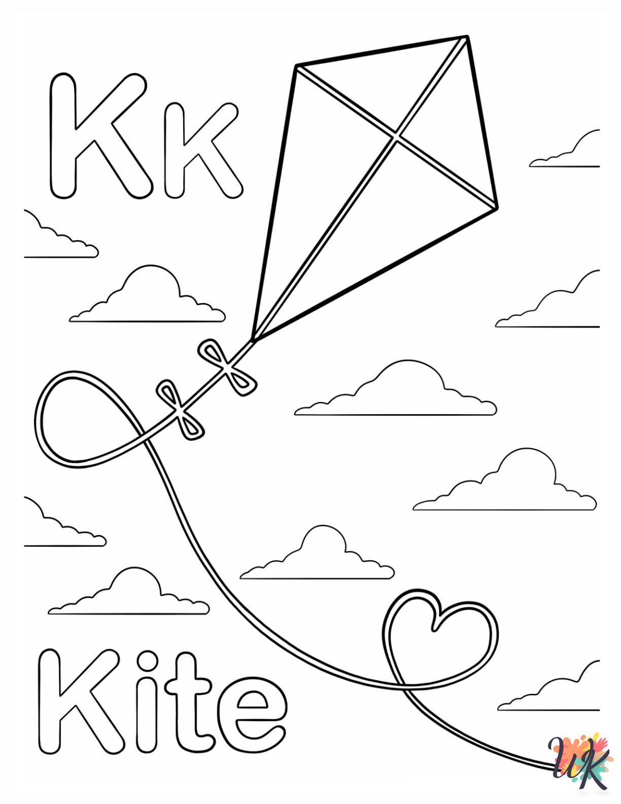 free coloring Kite pages 1