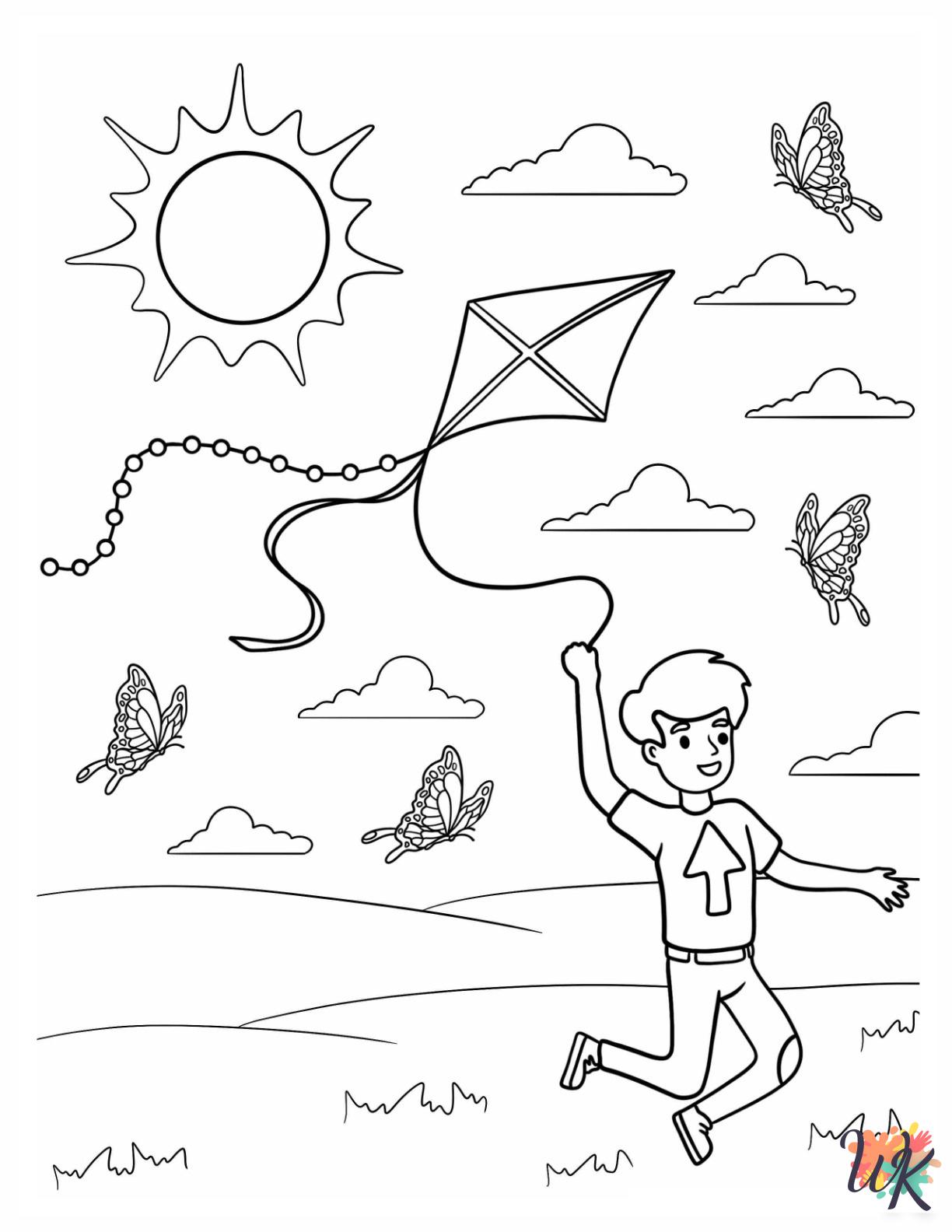 Kite Coloring Pages 2