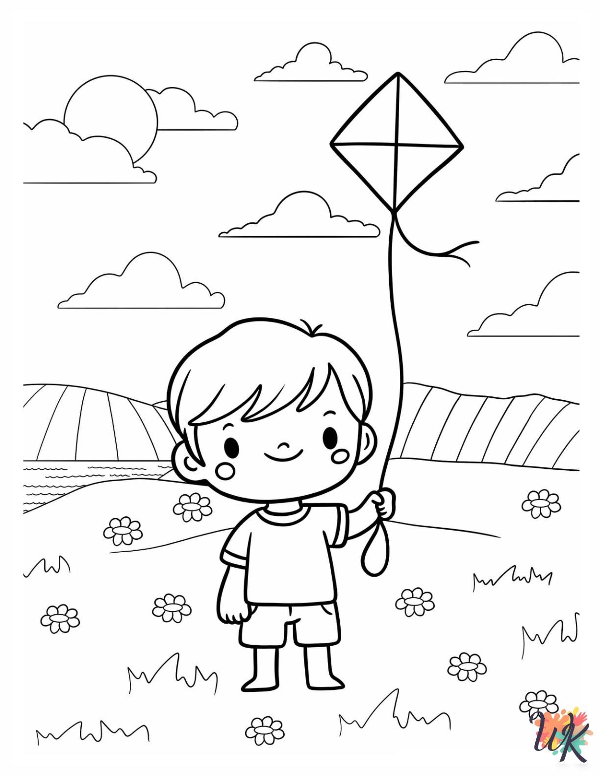 Kite Coloring Pages 5
