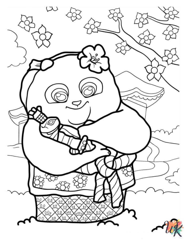 Kung Fu Panda decorations coloring pages 2