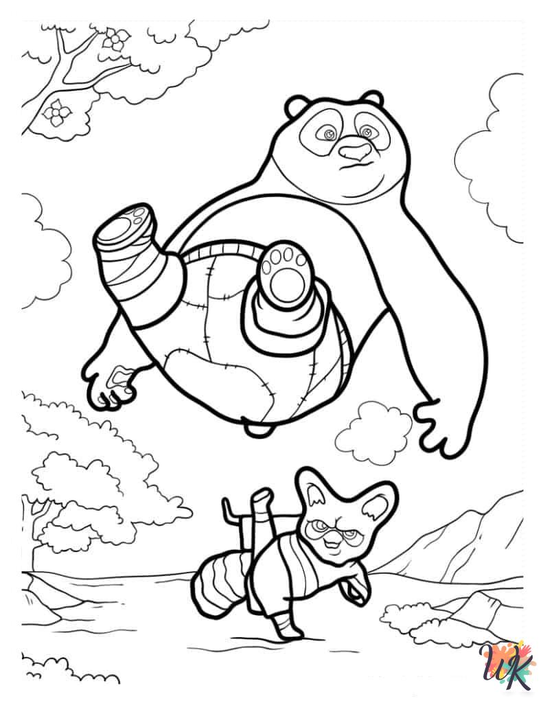 Kung Fu Panda coloring pages printable free