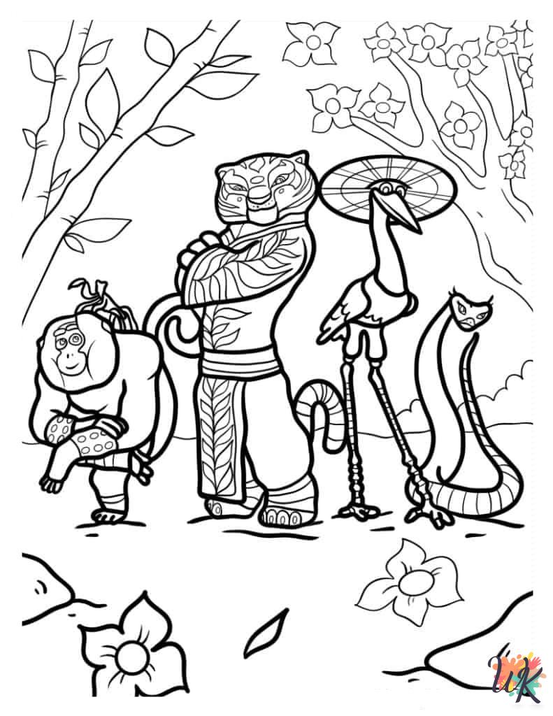 Kung Fu Panda coloring pages printable free 1