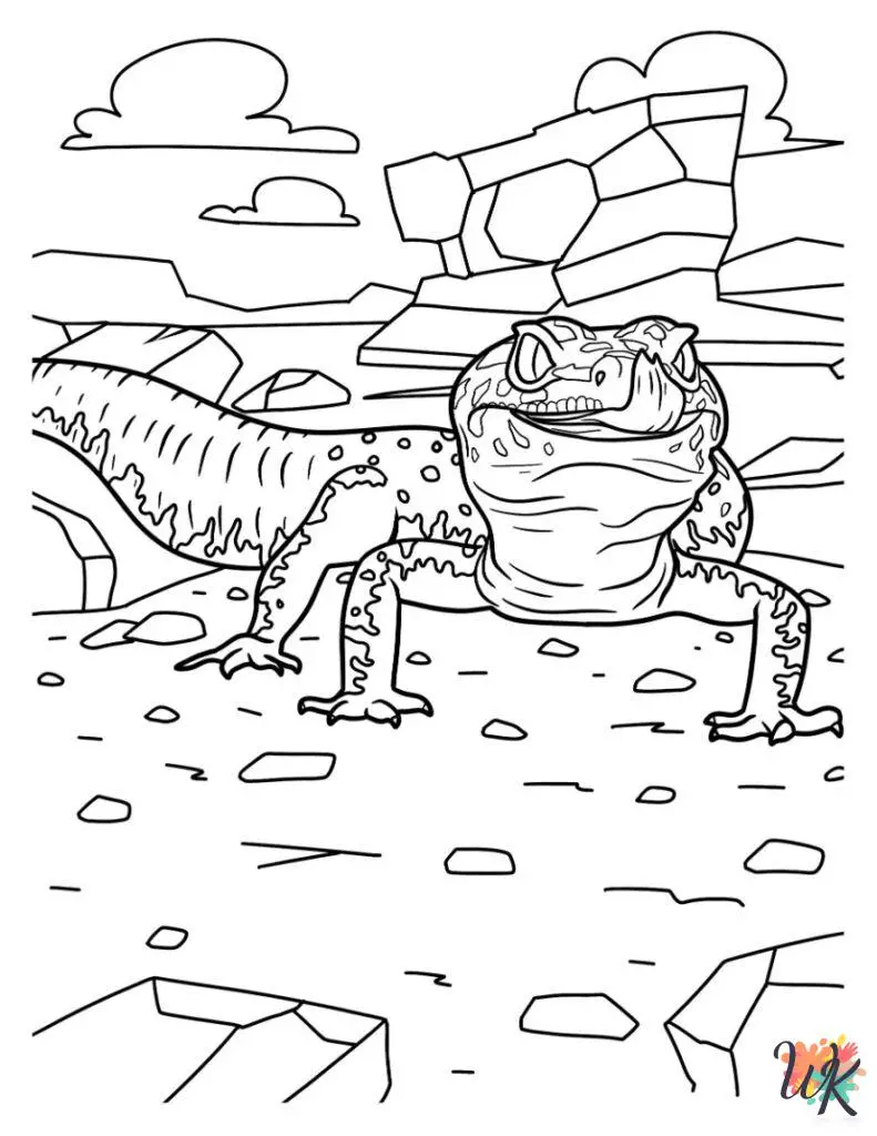 24 Lizard Coloring Pages For Kids - ColoringPagesWK.com