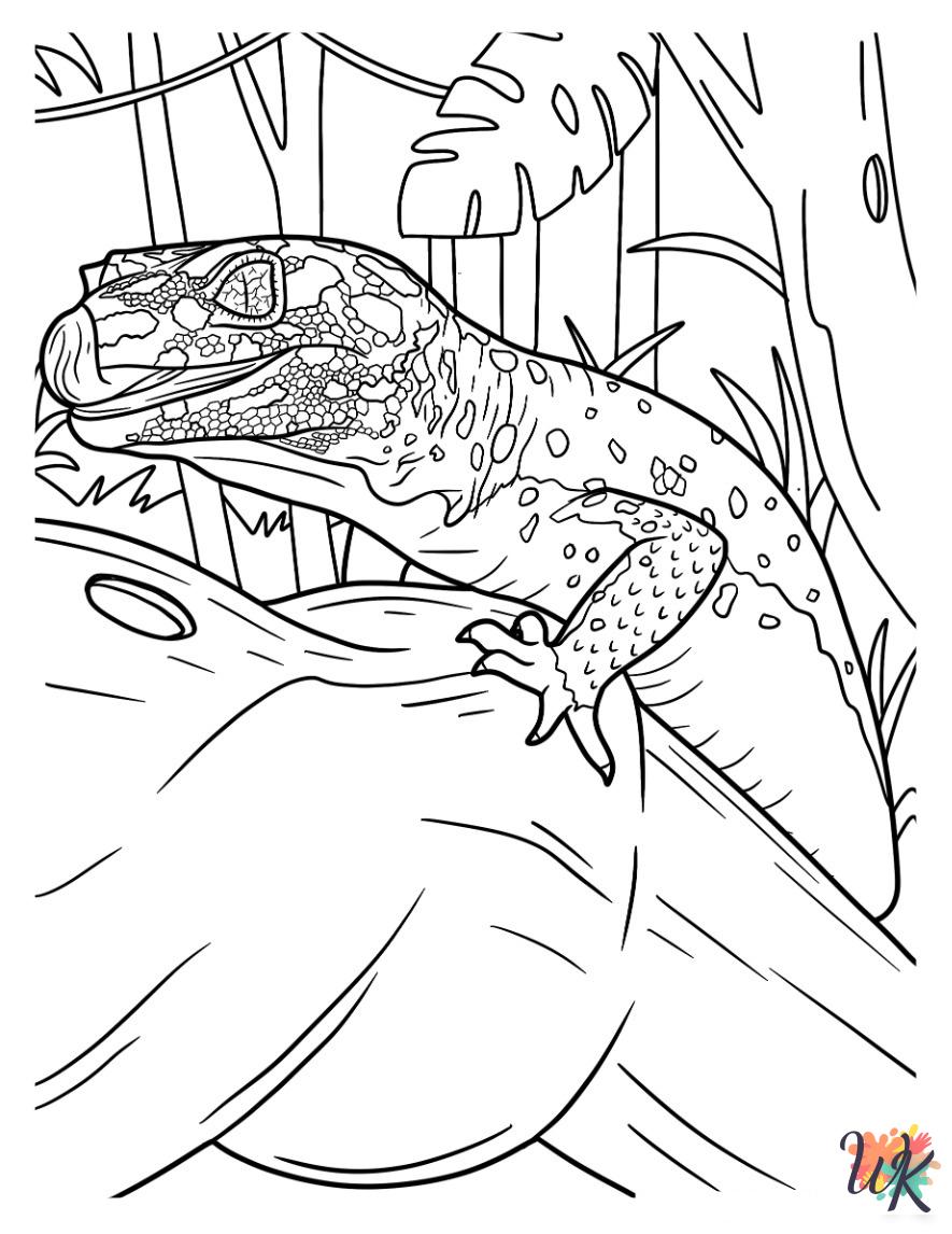 Lizard ornaments coloring pages