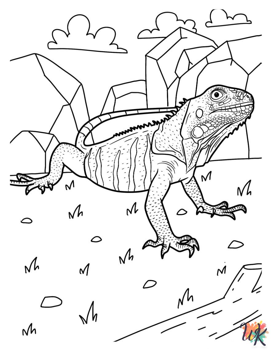 24 Lizard Coloring Pages For Kids - ColoringPagesWK.com
