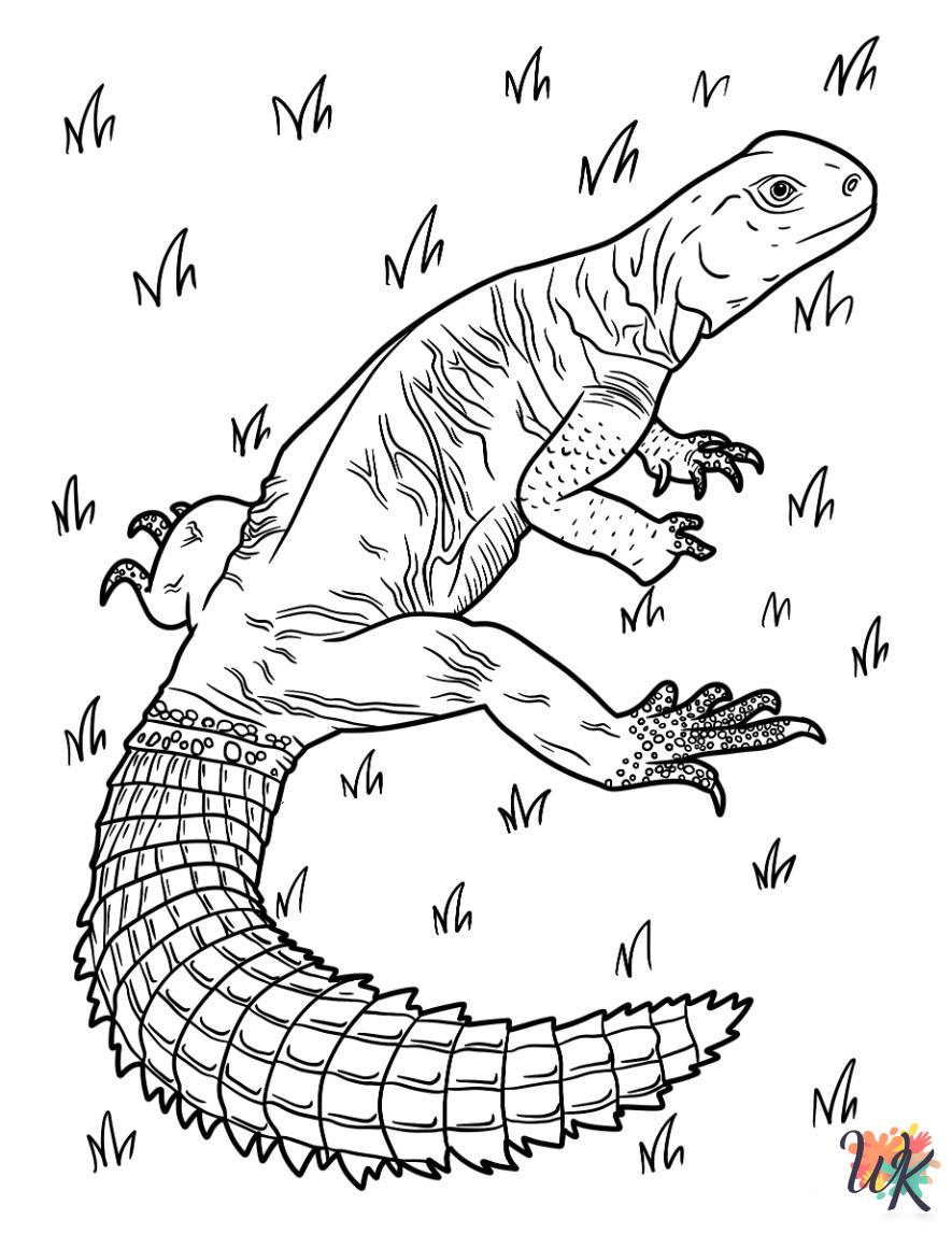 Lizard ornaments coloring pages 1