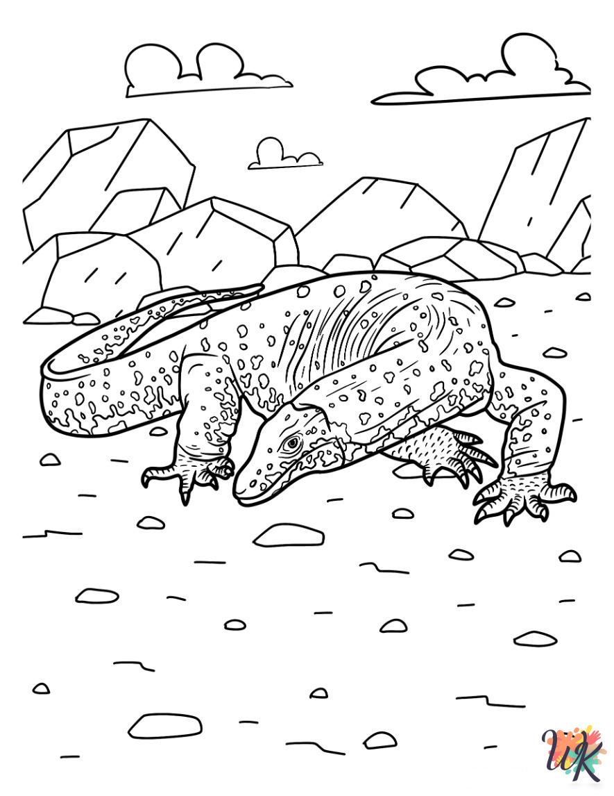 preschool Lizard coloring pages