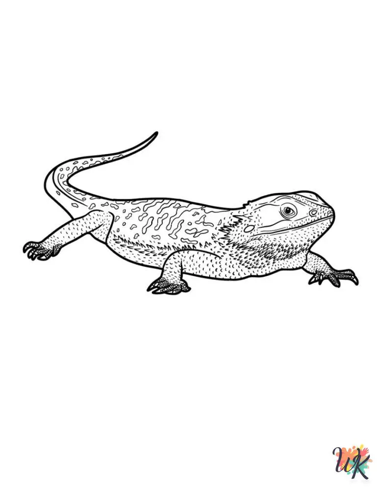 24 Lizard Coloring Pages For Kids - ColoringPagesWK.com