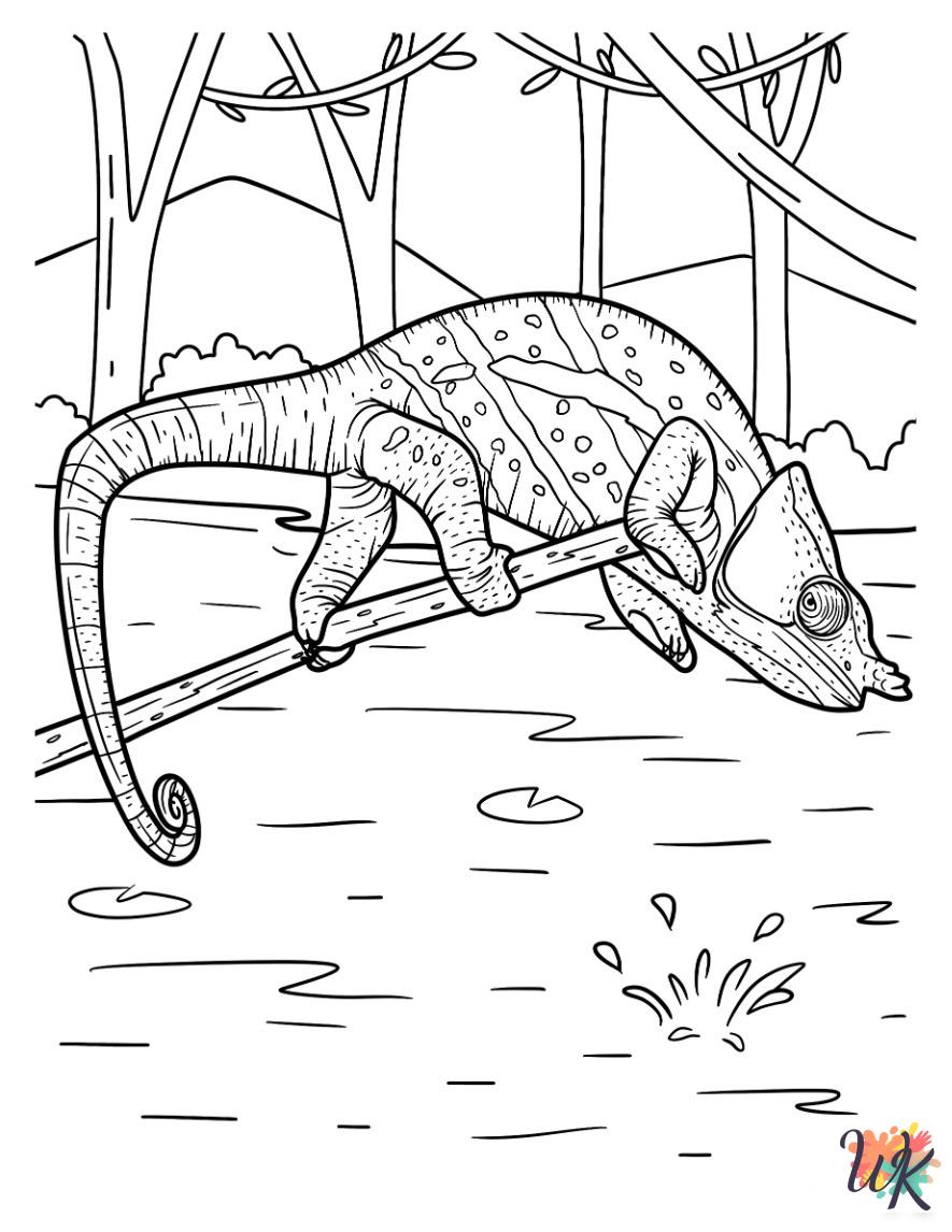 24 Lizard Coloring Pages For Kids - ColoringPagesWK.com