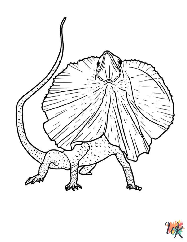 24 Lizard Coloring Pages For Kids - ColoringPagesWK.com
