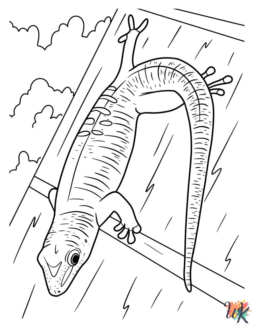 Lizard decorations coloring pages