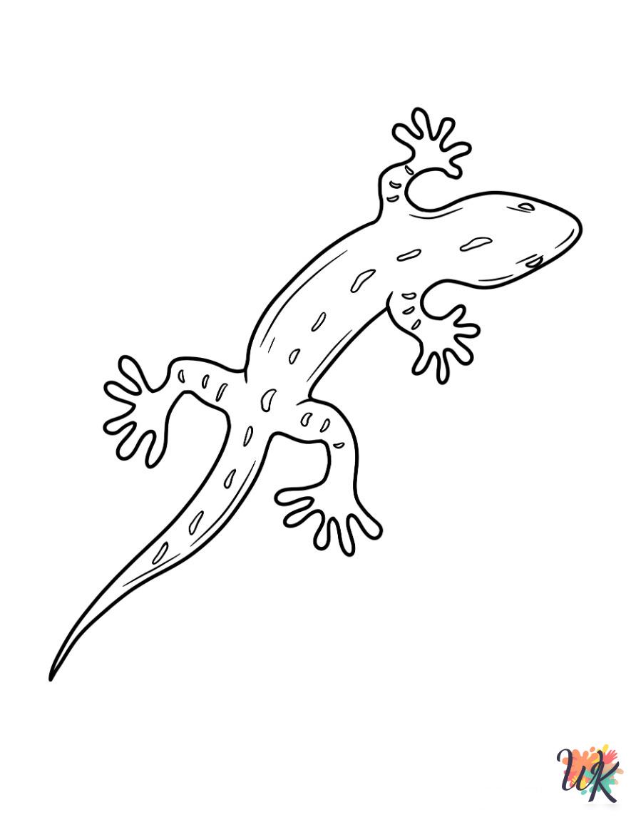 detailed Lizard coloring pages