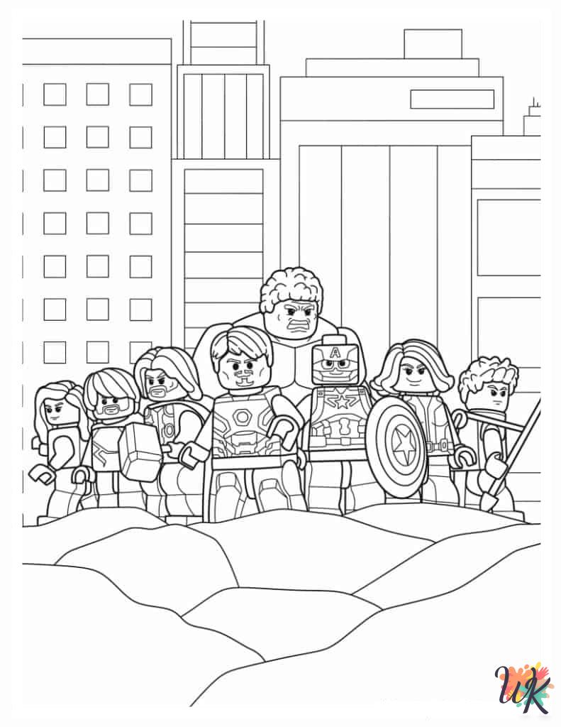 coloring pages for kids Marvel Avengers