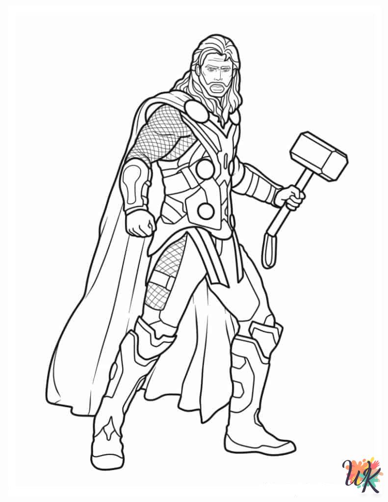 easy Marvel Avengers coloring pages