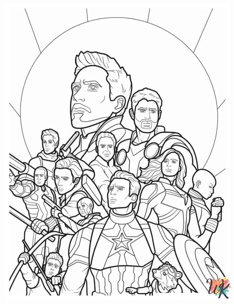 adult Marvel Avengers coloring pages