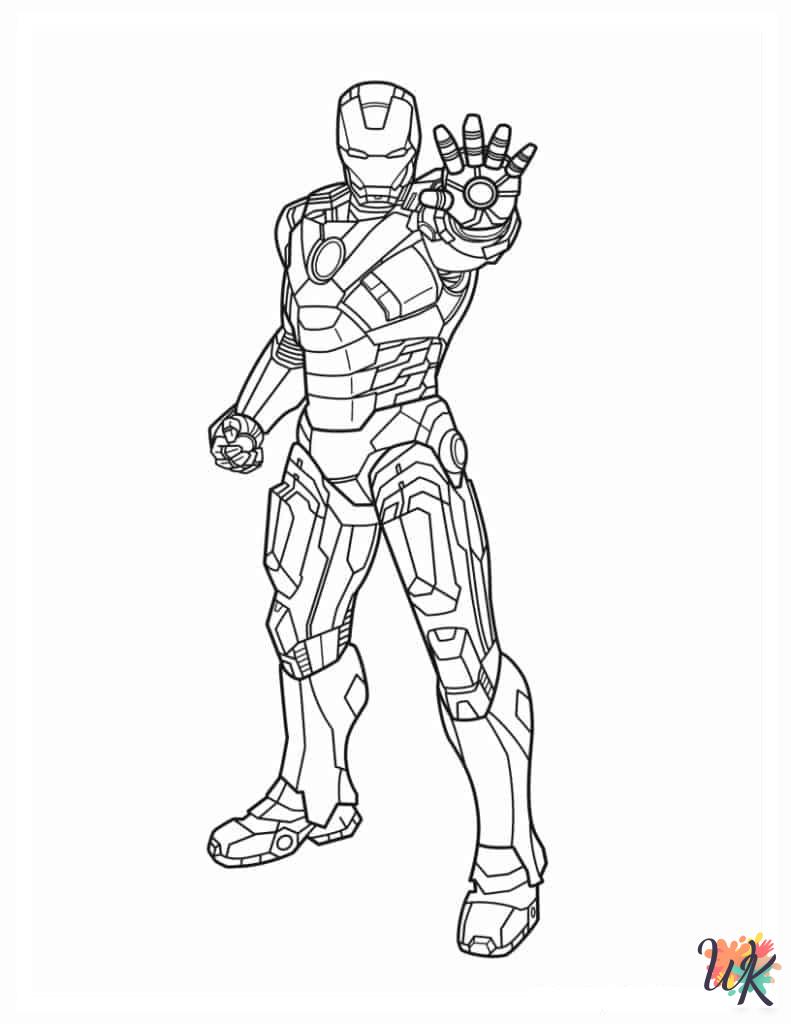 Marvel Avengers coloring pages for kids 1