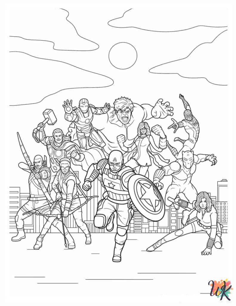 Marvel Avengers coloring pages free printable