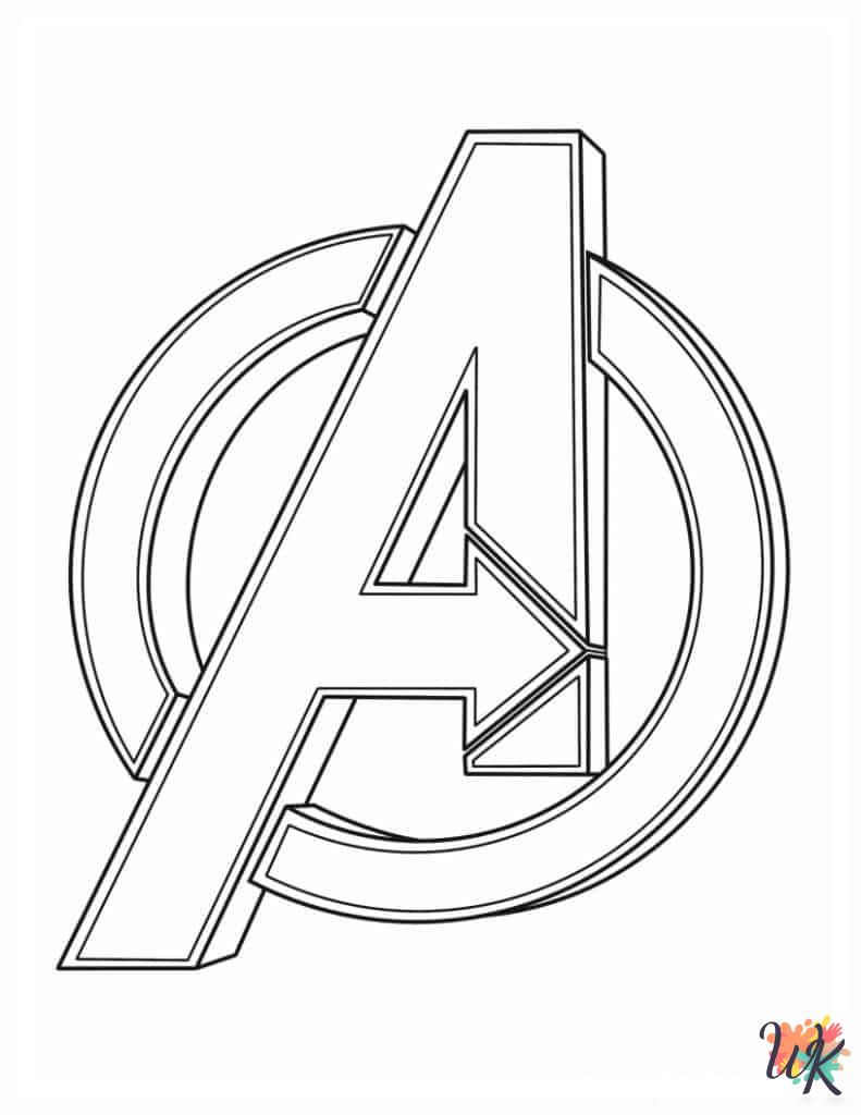 free Marvel Avengers tree coloring pages