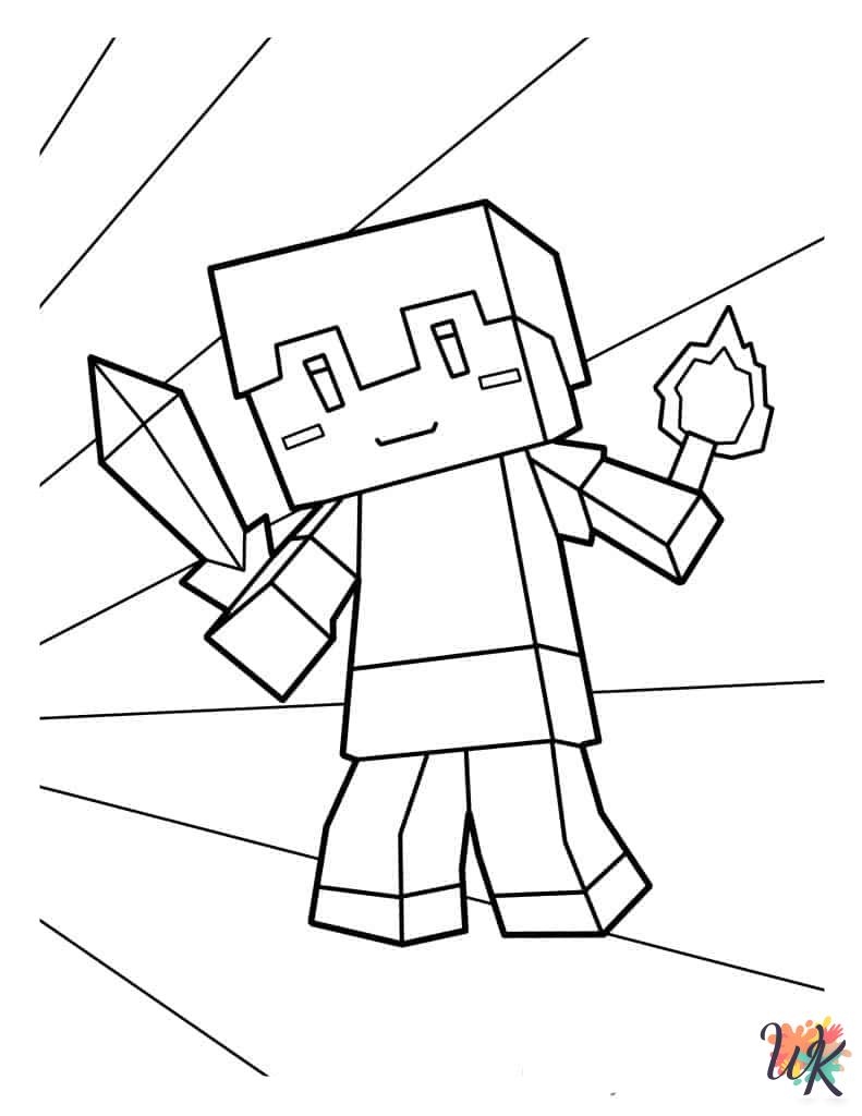 cute coloring pages Minecraft 1
